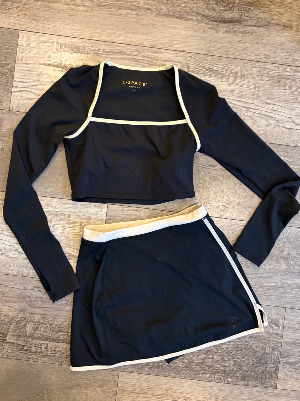 L Space Black Top and Skirt